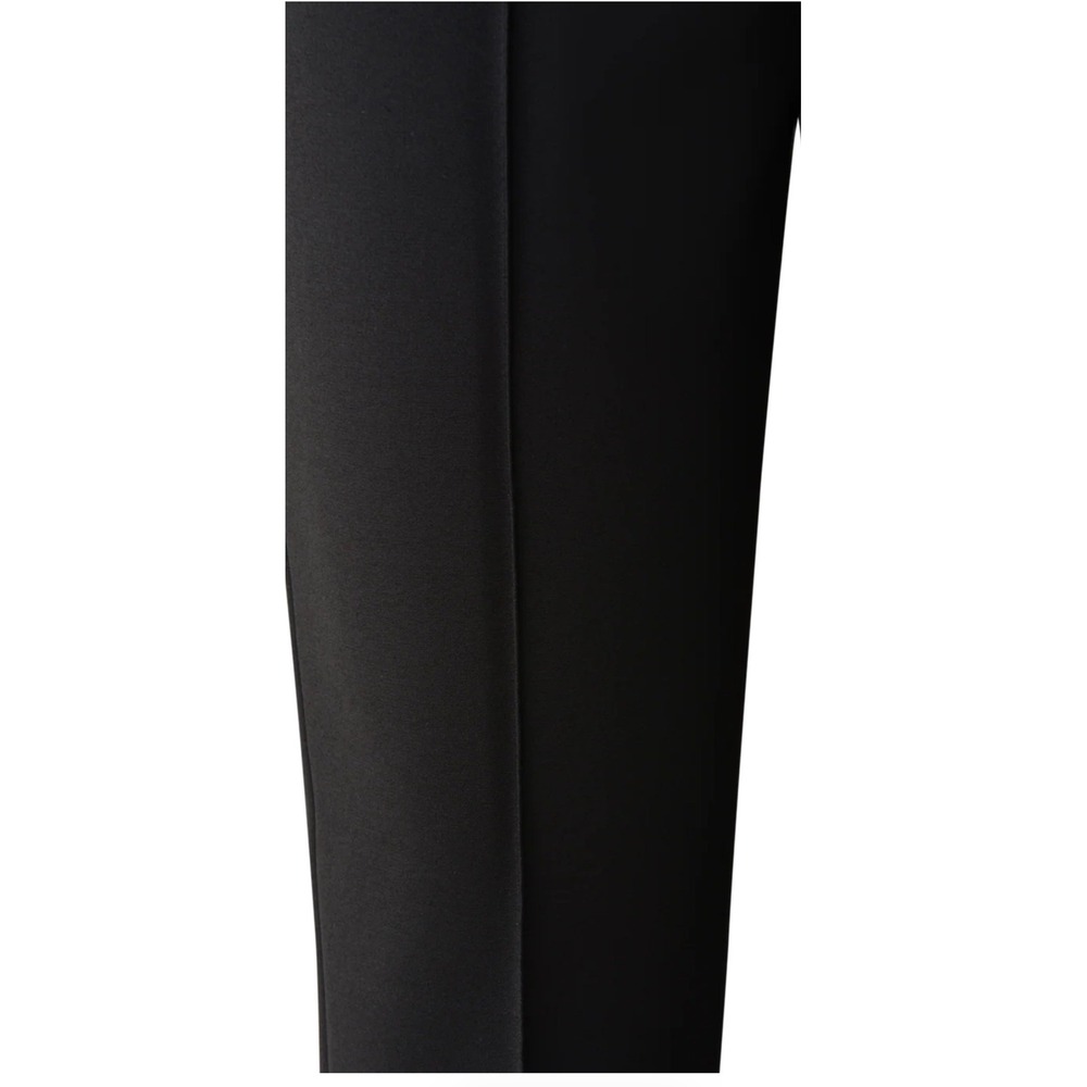 Akris Punto Straight Leg Dress Pants Women 8 Black Side Zip Ankle Pocket Stretch - Picture 10 of 14